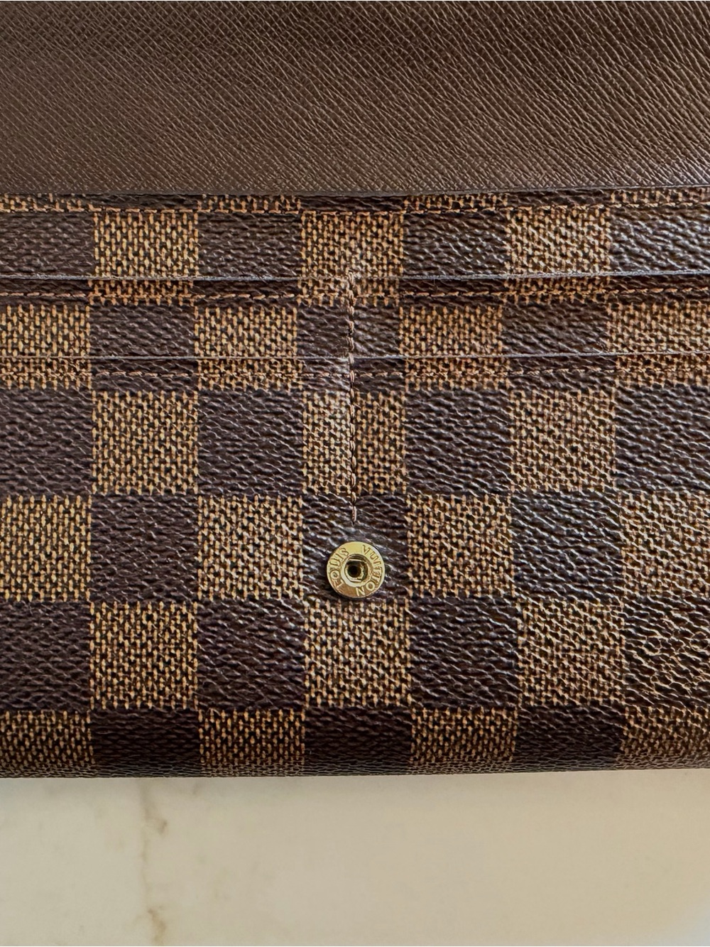 Louis Vuitton Brown Damier Ebene Sarah Wallet - Picture 3 of 10